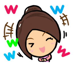 Cute girl (cherry tree) sticker #13418715