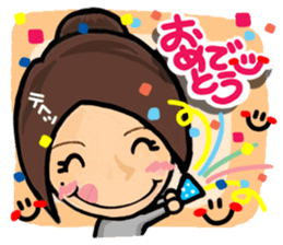 Cute girl (cherry tree) sticker #13418723