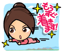 Cute girl (cherry tree) sticker #13418724