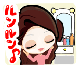 Cute girl (cherry tree) sticker #13418732