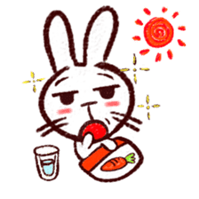 naughty rabbite 'Popo' sticker #13419386