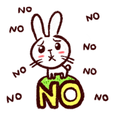 naughty rabbite 'Popo' sticker #13419391