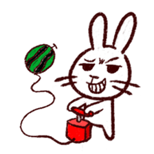 naughty rabbite 'Popo' sticker #13419394