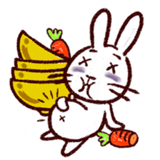 naughty rabbite 'Popo' sticker #13419395