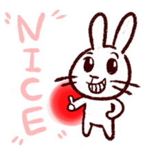 naughty rabbite 'Popo' sticker #13419396
