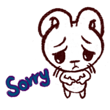 naughty rabbite 'Popo' sticker #13419398