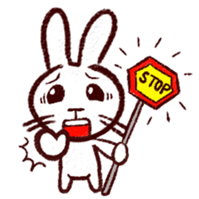 naughty rabbite 'Popo' sticker #13419404