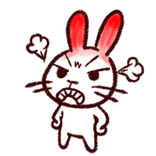 naughty rabbite 'Popo' sticker #13419409