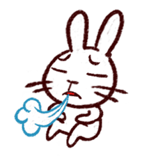 naughty rabbite 'Popo' sticker #13419413