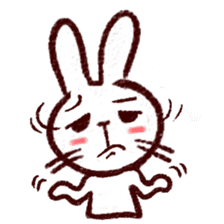 naughty rabbite 'Popo' sticker #13419418
