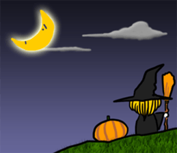 Halloween Night pumpkin sticker #13420210