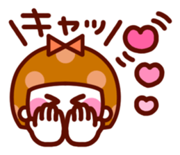 The simple girls face to speak sticker #13421558