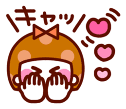 The simple girls face to speak sticker #13421558