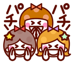 The simple girls face to speak sticker #13421584