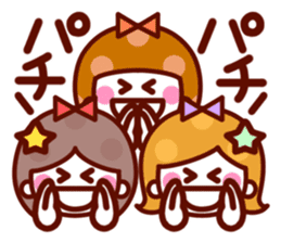 The simple girls face to speak sticker #13421584