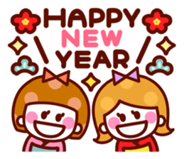 The simple girls face to speak sticker #13421588