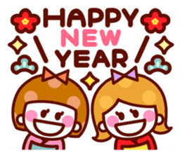 The simple girls face to speak sticker #13421588