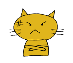 Hand-paint cat sticker #13422095