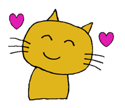 Hand-paint cat sticker #13422098
