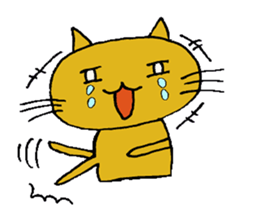 Hand-paint cat sticker #13422109