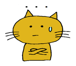 Hand-paint cat sticker #13422110