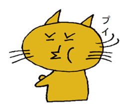 Hand-paint cat sticker #13422112