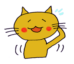 Hand-paint cat sticker #13422118