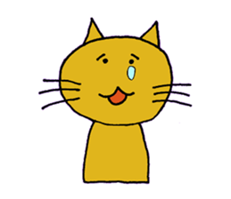 Hand-paint cat sticker #13422121