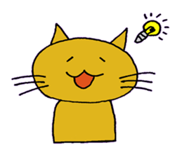 Hand-paint cat sticker #13422122