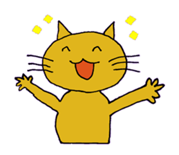 Hand-paint cat sticker #13422124