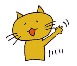 Hand-paint cat sticker #13422125