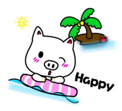 Black and white piglets sticker #13422733