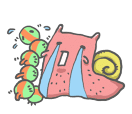 kawaii snail man sticker #13422835