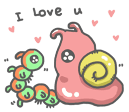 kawaii snail man sticker #13422836