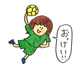 handball girl sticker #13422839