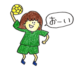 handball girl sticker #13422841