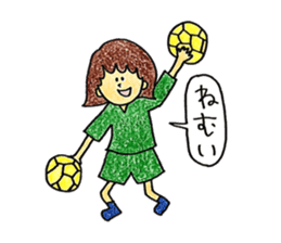 handball girl sticker #13422855