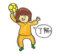 handball girl sticker #13422873
