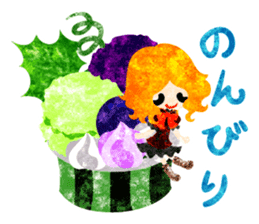 Pretty little people and grapes sticker #13423026