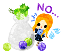 Pretty little people and grapes sticker #13423029