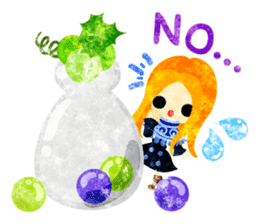 Pretty little people and grapes sticker #13423029