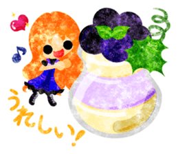 Pretty little people and grapes sticker #13423030