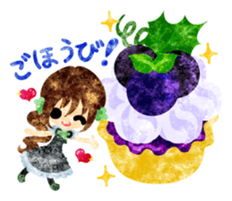 Pretty little people and grapes sticker #13423033