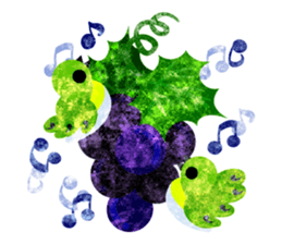 Pretty little people and grapes sticker #13423035
