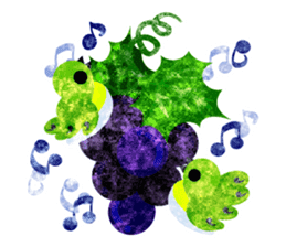 Pretty little people and grapes sticker #13423035