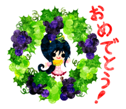 Pretty little people and grapes sticker #13423038