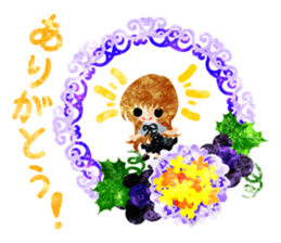 Pretty little people and grapes sticker #13423039