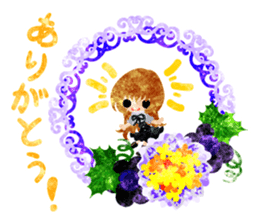 Pretty little people and grapes sticker #13423039