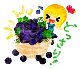 Pretty little people and grapes sticker #13423040