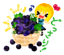 Pretty little people and grapes sticker #13423040